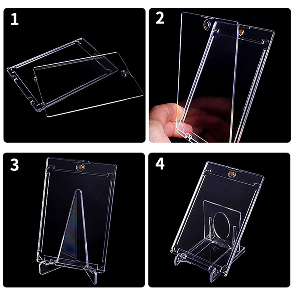 1/5/10PCS Clear Card Holder Magnetic Attraction Type Gaming Sports Trading Card Display Case Kpop Idol Photo Protective Sleeves