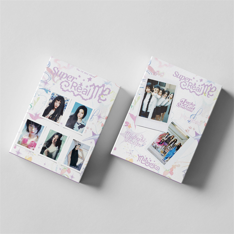 55pcs/set KPOP New Girl Group ILLIT Album 1st Mini Album SUPER REAL ME LOMO Card WONHEE MINJU IROHA YUNAH Postcard Photo Card