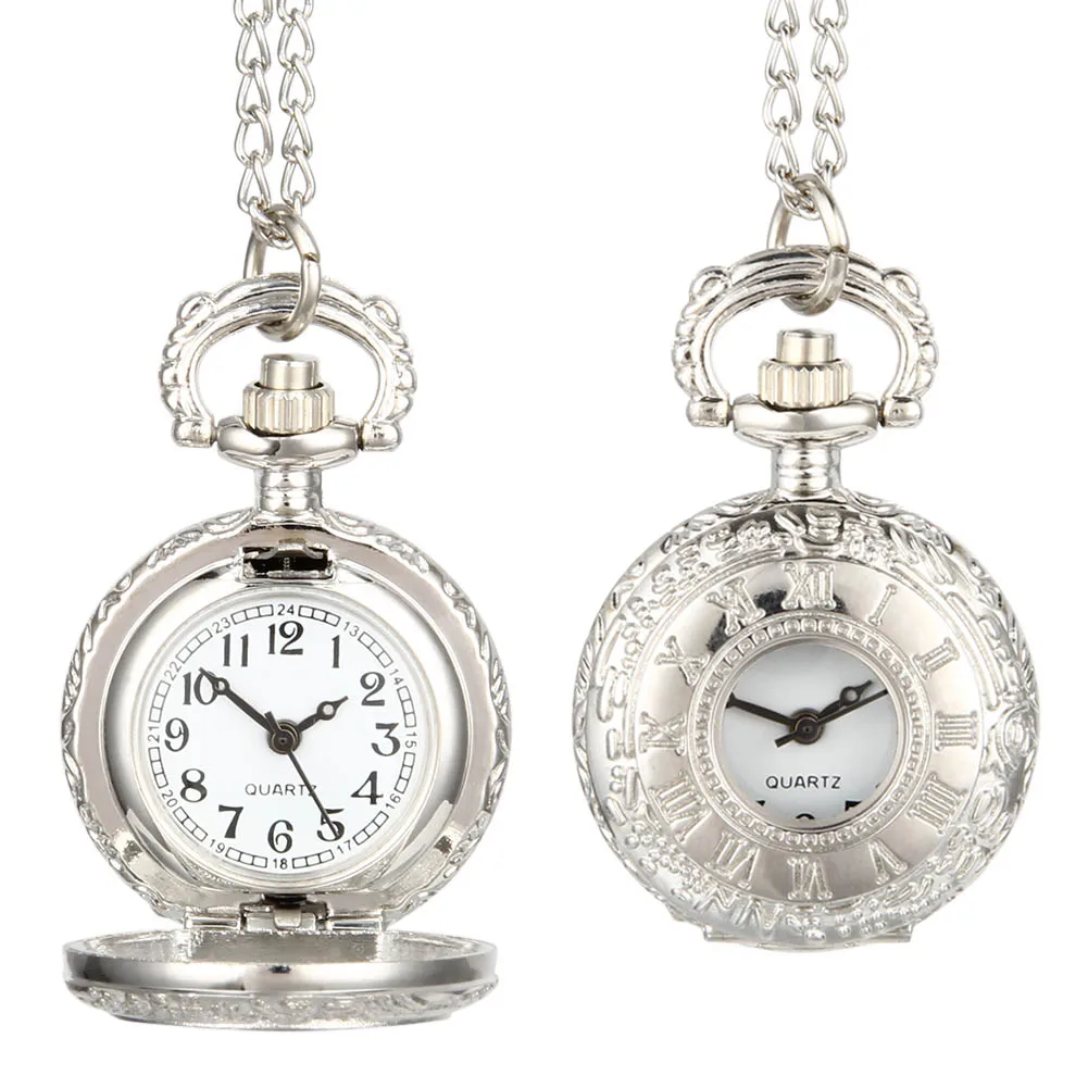 Moda vintage liga número duplo tempo display relógio colar corrente relógios presentes de aniversário