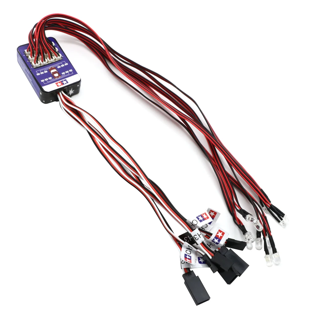 Simulationsblitzlicht, 12 LED-Beleuchtungsset, Lenkbremse für Modelle im Maßstab 1:10, RC-Car Yokomo Tamiya HSP HPI AXIAL RC4WD TRX