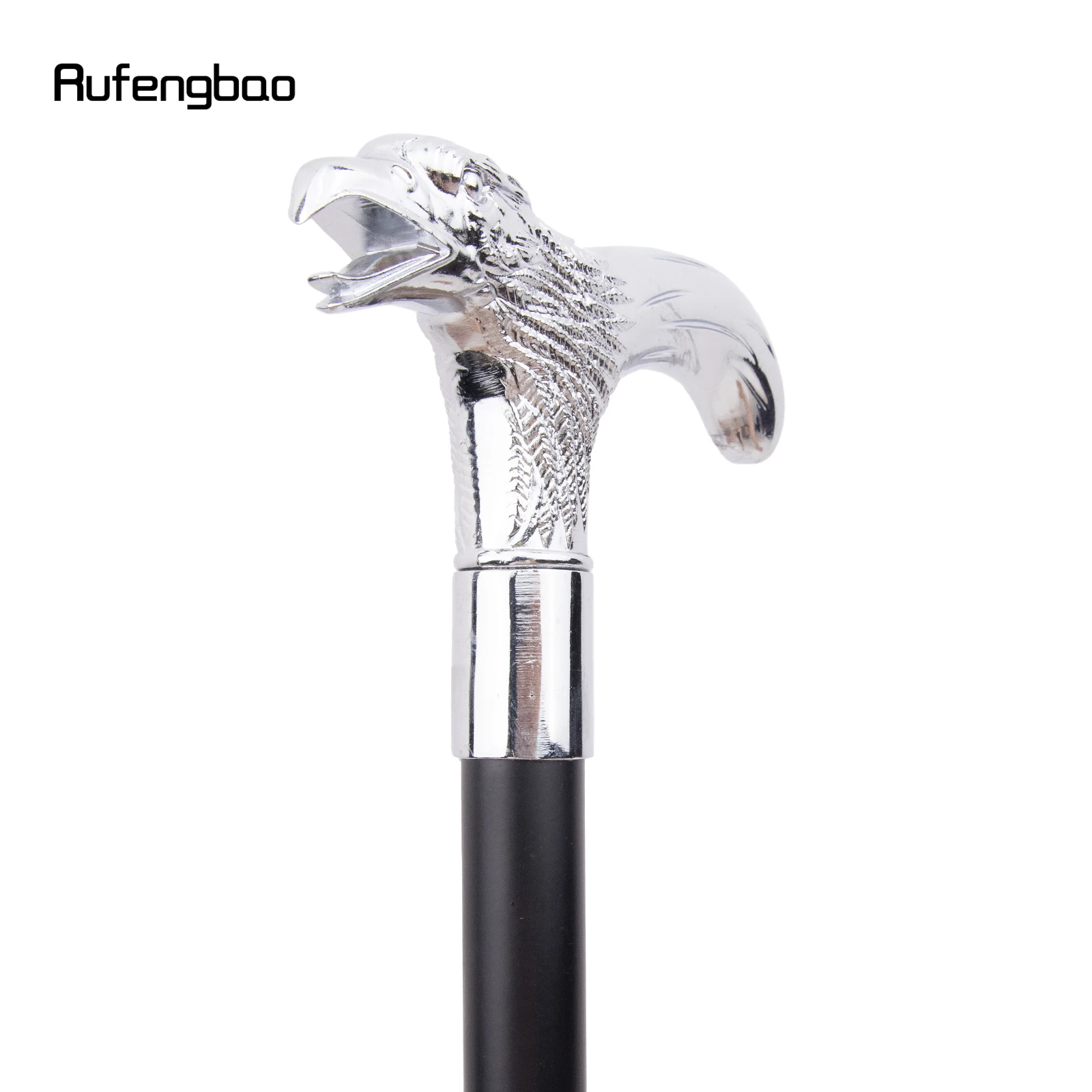 白いワシの頭の杖,モダンな装飾的な杖,エレガントなコスプレスタイル,かぎ針編みのノブ,91cm