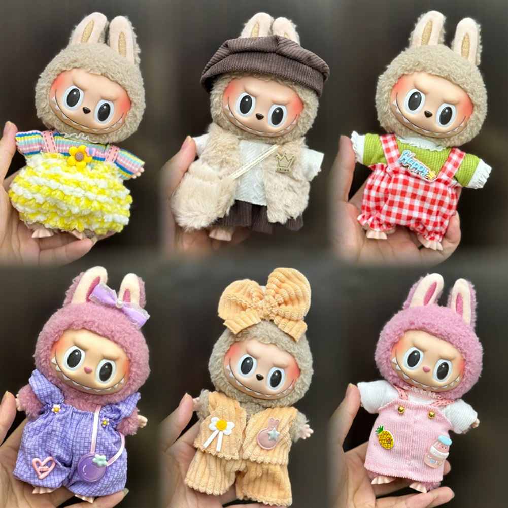 For Labubu V2 V1 Plush Idol Clothes Outfit Accessories College Cultural Administrative Travel Style Kid Toy Gift Labubu ropa