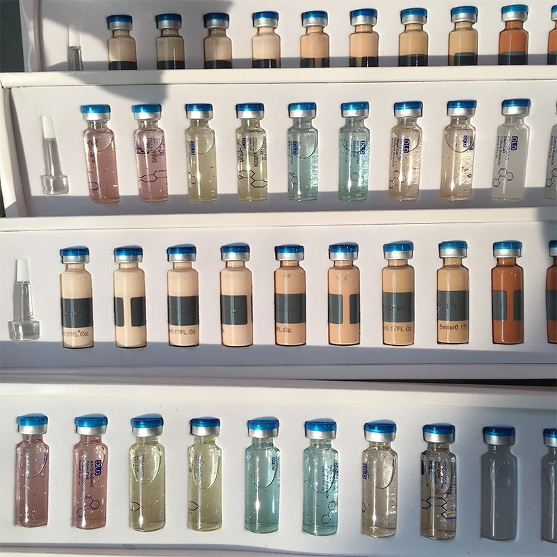 10 바이알 5ml BB 크림 글로우 페이스 스킨 케어 세럼 에센스 앰플 키트 히알루론산 브라이트닝 모이스춰라이징 파인 라인 뷰티