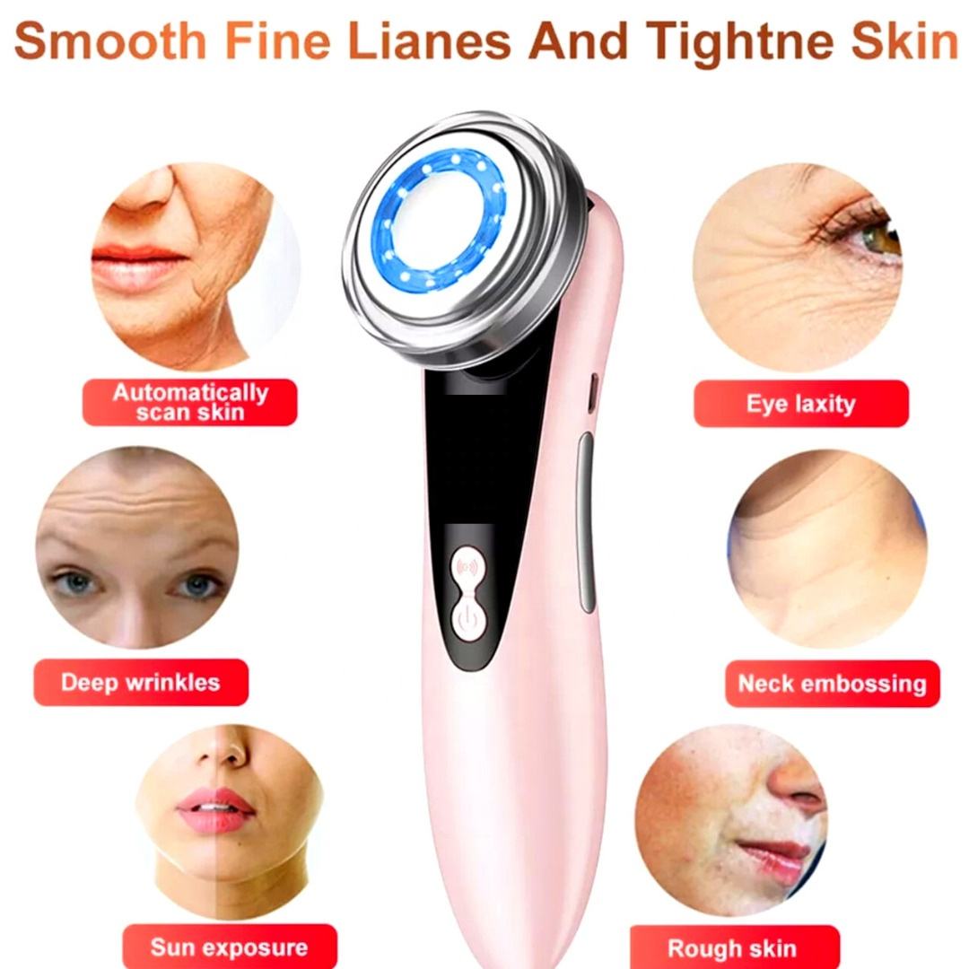 Massager facial multifuncional dos cuidados com a pele, dispositivo elétrico da massagem facial, cara limpa, rejuvenescimento, levantamento, aperta