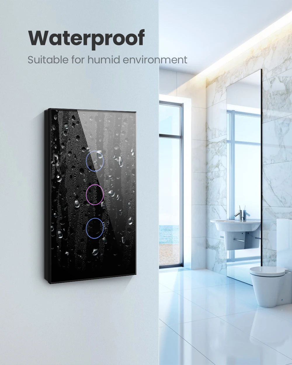 AVATTO-interruptor de luz inteligente Tuya WiFi/Zigbee, cable neutro/sin cable neutro, Interruptor táctil de pared, funciona con Alexa y Google Home