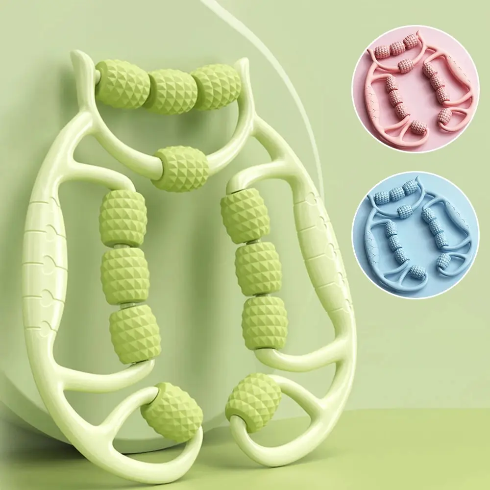 12 rodadas de equipamento de massagem de relaxamento e alongamento muscular de emagrecimento de perna circular, artefato de emagrecimento de perna, braçadeira circular de perna