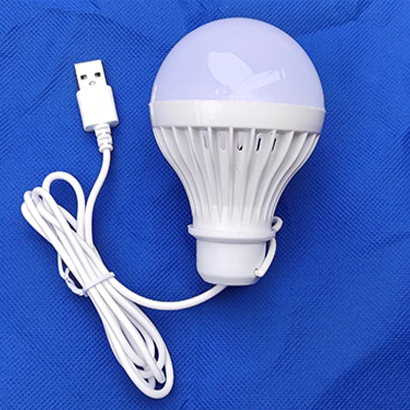 ZK50 Convenient USB Pendant Light LED Bulb 5W 7W Energy Saving Lamp Learning Reading Camping Outdoor Stall Lighting Camping Lamp