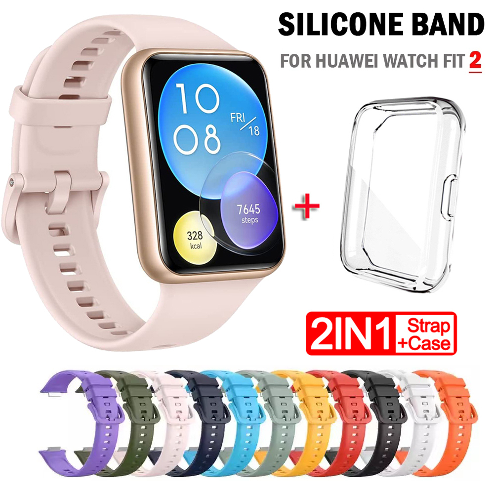 Dây Đeo Đồng Hồ Silicone Cho Đồng Hồ Huawei Watch Phù Hợp Với 2 Dây Đeo Thay Thế Ban Nhạc Cho Đồng Hồ Huawei Watch Fit2 Dây Lưng