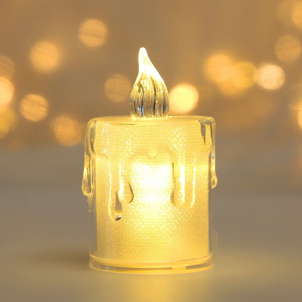 Flameless LED Candle Wishing Tea Light Warm White Flameless Candle Halloween Christmas Wedding Marriage Decor 4size Candle Light