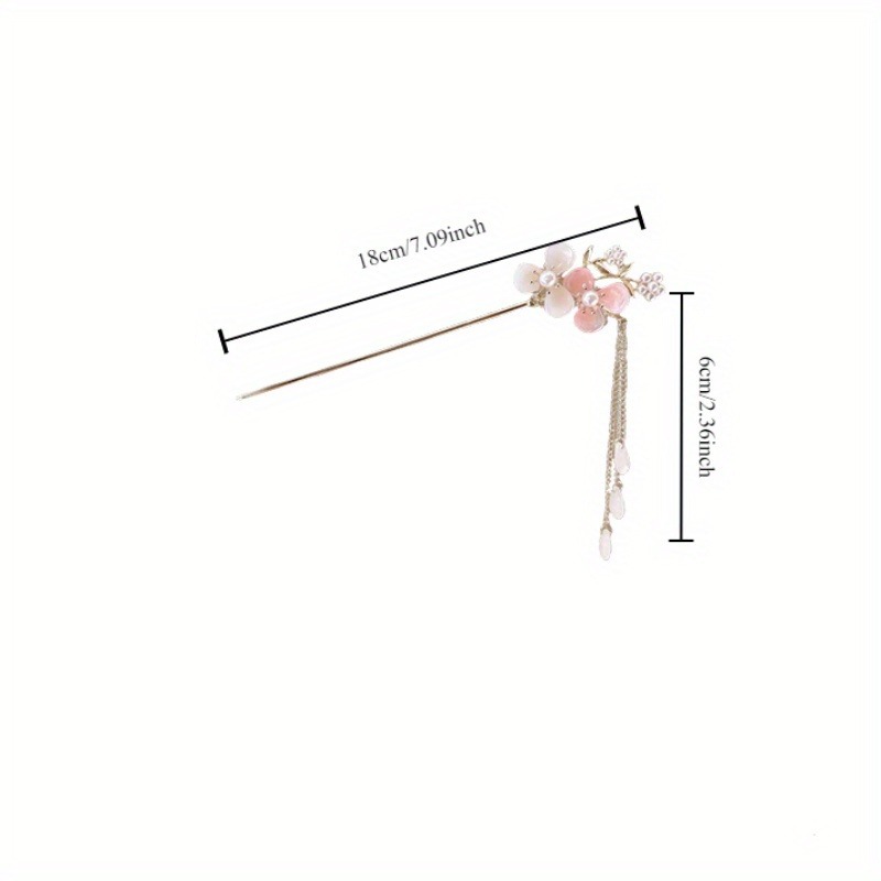1pc 로맨틱 중국 스타일 헤어 액세서리 합금 쥬얼리 여성 헤어 바늘 매일 착용 선물에 적합 소녀 패션 머리핀