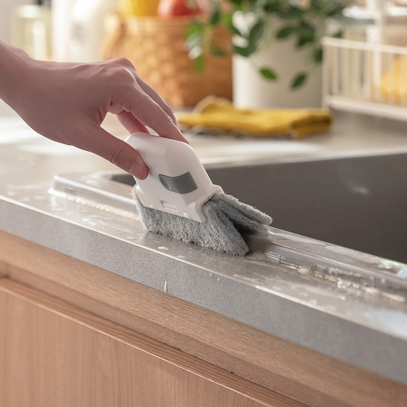 Brosse de nettoyage d'angle mort de rainure de fenêtre, outil de nettoyage de rainure de fenêtre, petite brosse pour balayer la brosse d'espacement de rebord de rainure
