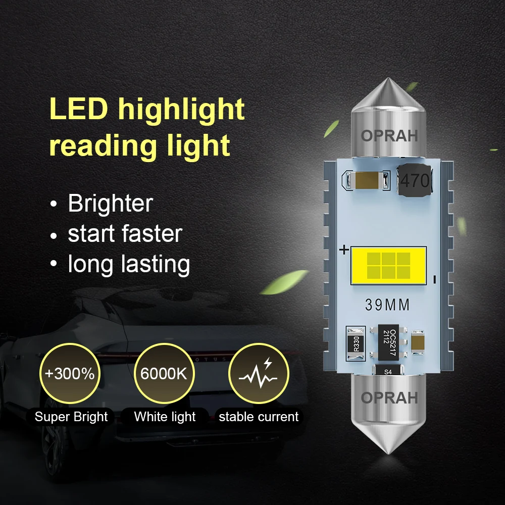 Mới C10W C5W LED Xi Nhan Canbus Festoon 31Mm 36Mm 39Mm 41Mm Bóng Đèn LED 3570 CSP Nội Thất Đọc Sách ánh Sáng Dome Biển Đèn Trắng 6000K