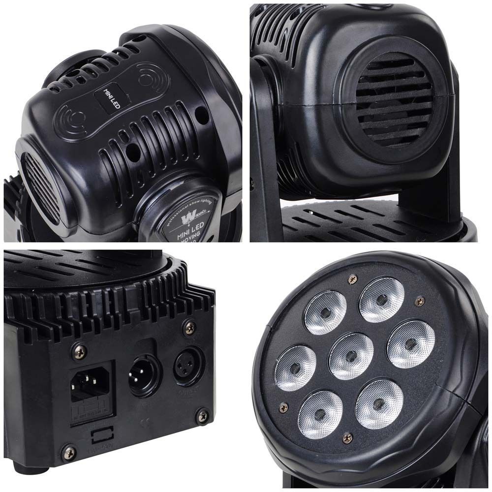 4 pièces LED Wash7x12W RGBW éclairage à tête mobile 4in1 RGBW pour Disco DJ KTV 12/16DMX canaux LED lumière de scène Dj