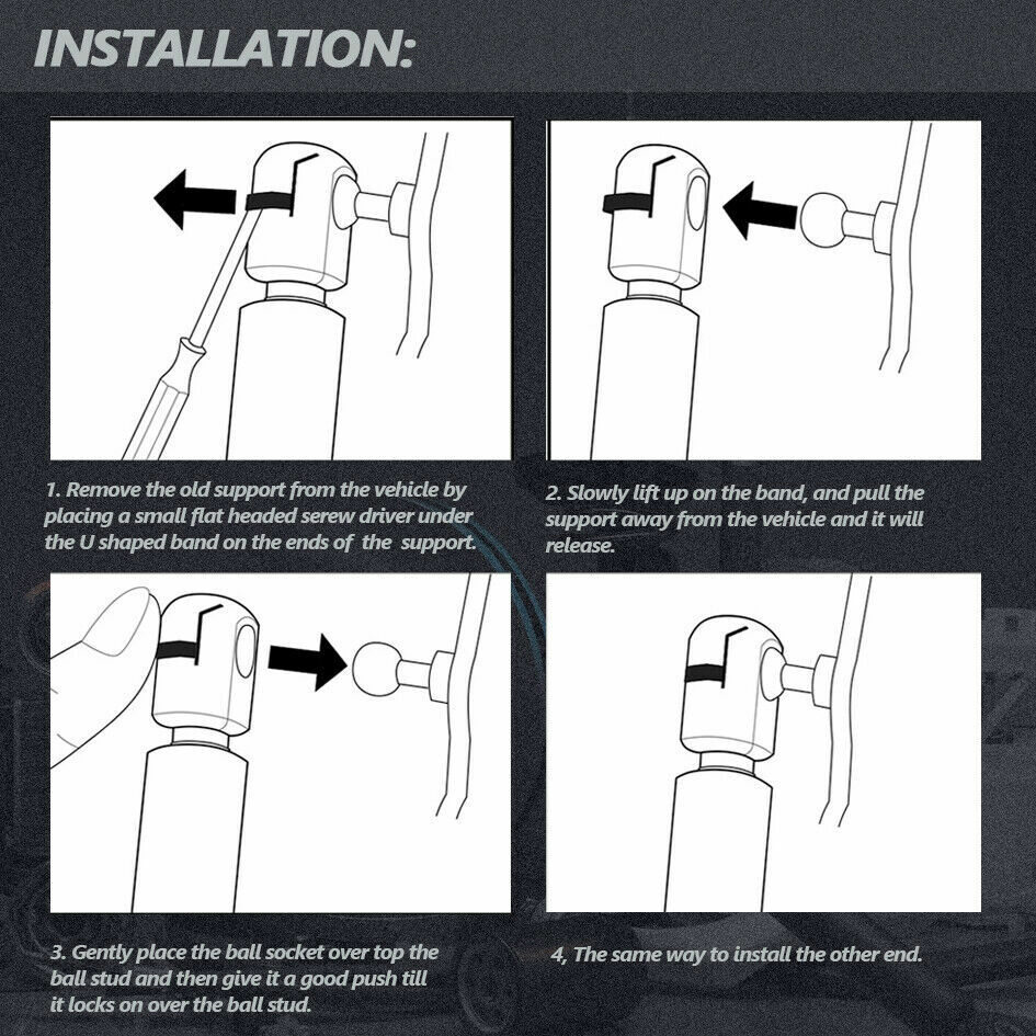 Boxi 2 Pcs Bonnet Lift Penopang untuk Mercedes-Benz C Kelas W203 2000-2007 Bar Gas Springs lift Penyangga