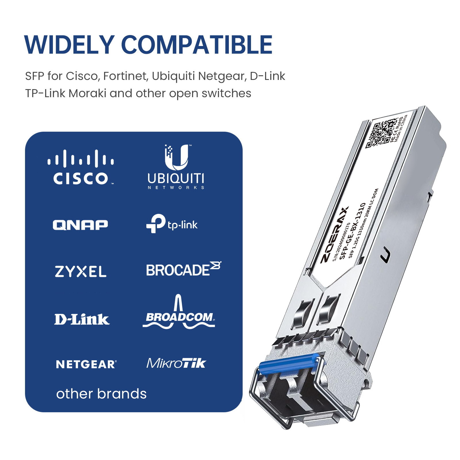 Natalink 1.25G LC SFP Single-Mode Duplex Optikmodul, 1000 Base LX, 1310nm bis zu 20 km, DDM LC Gigabit SFP-Glasfasertransceivermodul.