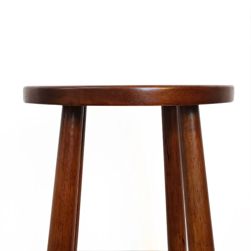 Silla de Bar moderna de estilo nórdico, sillas de restaurante para el hogar de madera maciza, taburete minimalista de base alta, muebles prácticos y estables para el hogar