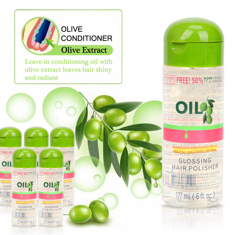 オリーブオイル 縮れコントロール & シャイン グロッシング ポリッシャー 6 オンス シャイニング ヘア グロッシング オイル 毎日の使用 良い香り 髪を滑らかにする健康オイル