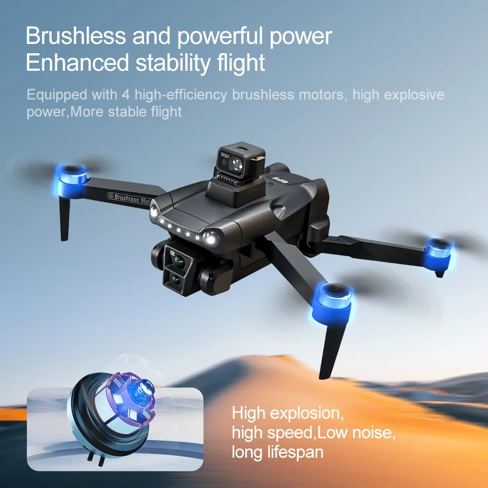 V198GPS Drone 8K cámara Profesional HD ESC sin escobillas evitación de obstáculos aéreo óptico plegable Quadcopter Mini Dron