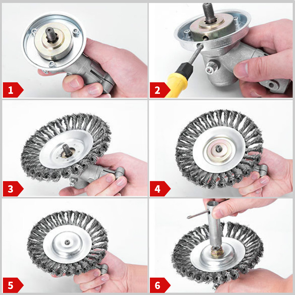 Disco da diserbo per tosaerba Ruota da diserbo in filo da 8 pollici Attrezzo da giardino Accessori per tosaerba Filo ritorto Tipo di disco Ruota in filo metallico