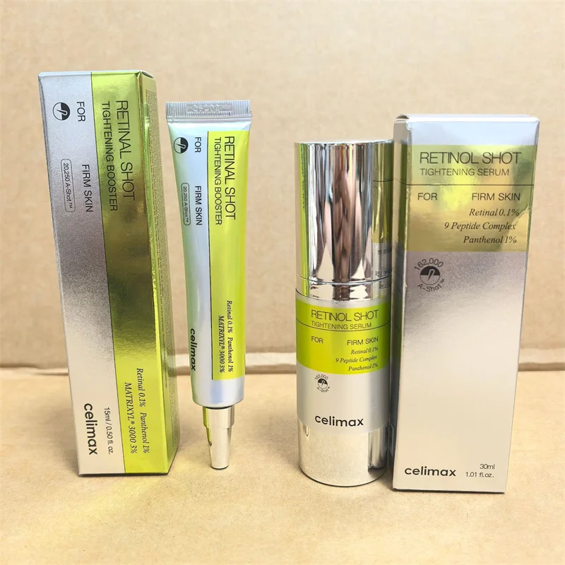 Celimax The Vita A Retinal Shot Tightening Booster Firm Skin Eye Cream 15 мл Сыворотка для лица 30 мл Набор Красота Уход за кожей Корейский оригинал