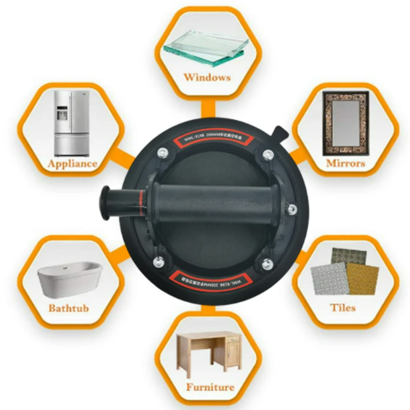 Ventosa de vacío con capacidad de carga de 200kg, esparcidor de vacío resistente para adsorción de azulejos, vidrio, granito, elevación, 8 pulgadas, nuevo