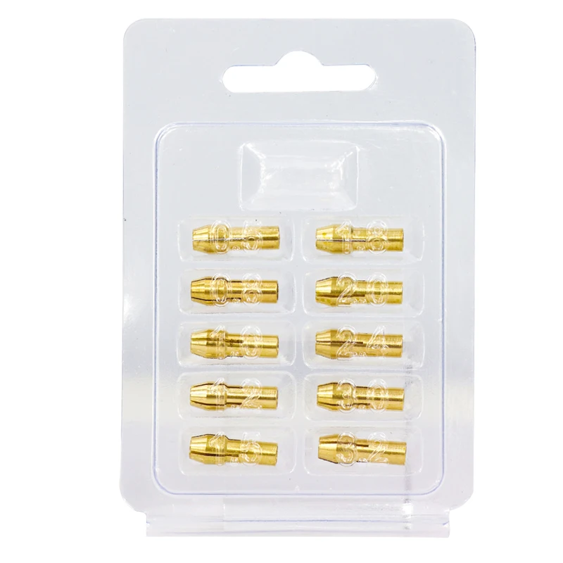 XCAN Mũi Khoan Mini Collet Chuck 10 Chiếc 0.5-3.2Mm Đường Kính 4.8Mm Vỏ Đồng Chucks Dremel Rotary dụng Cụ Điện Phụ Kiện Dụng Cụ