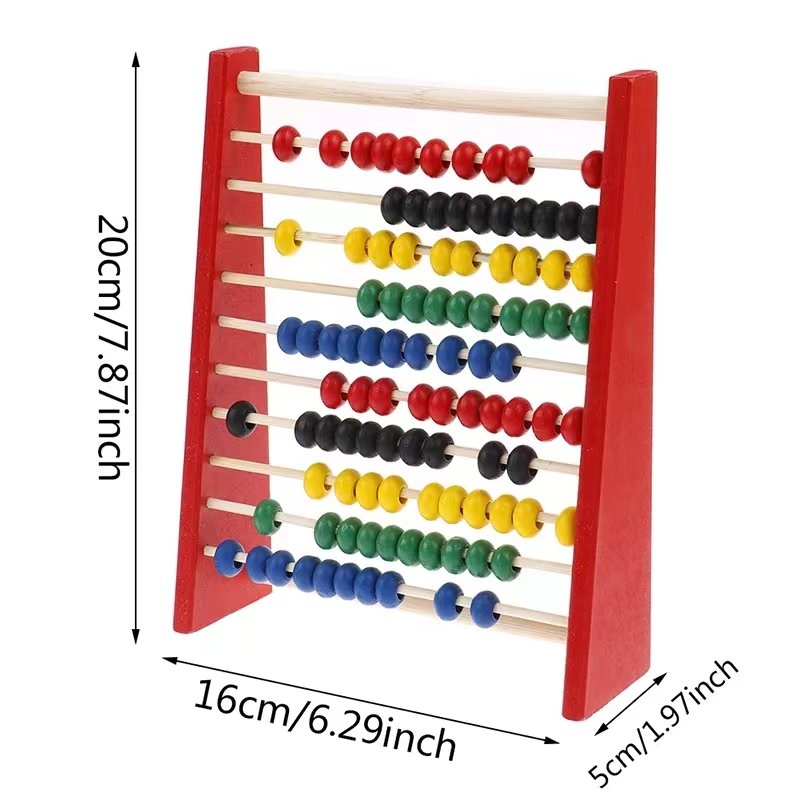 Montessori Leermiddelen Abacus Rack Kinderen Vroeg Onderwijs Kleurrijke Berekening Rack Tien Houten Speelgoed Terug Naar School Gift