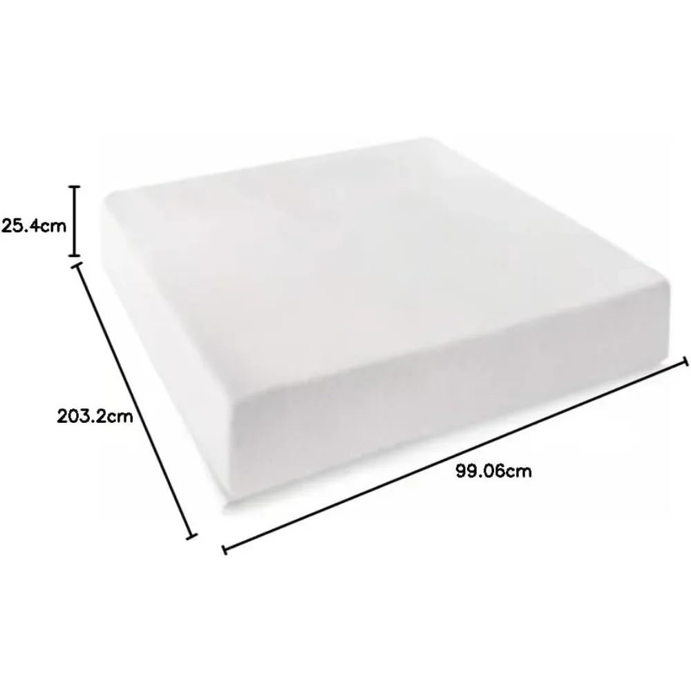 10 inch Twin Mattress XL Long, Bed-In-A-Box, Green Tea Memory Foam,White