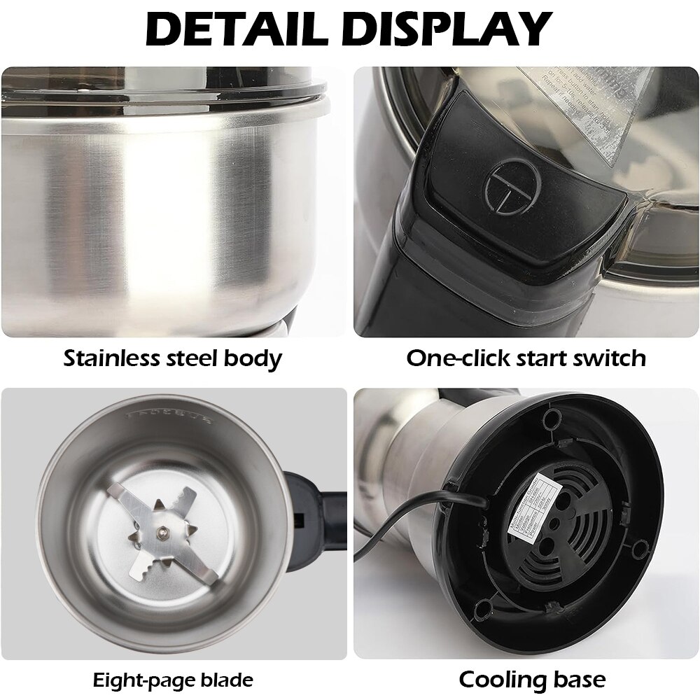 Hochleistungs-elektrische Kaffeemühle Küche Müsli Nüsse Bohnen Gewürze Körner Mühle Maschine multifunktion ale Haus Kaffeemühle