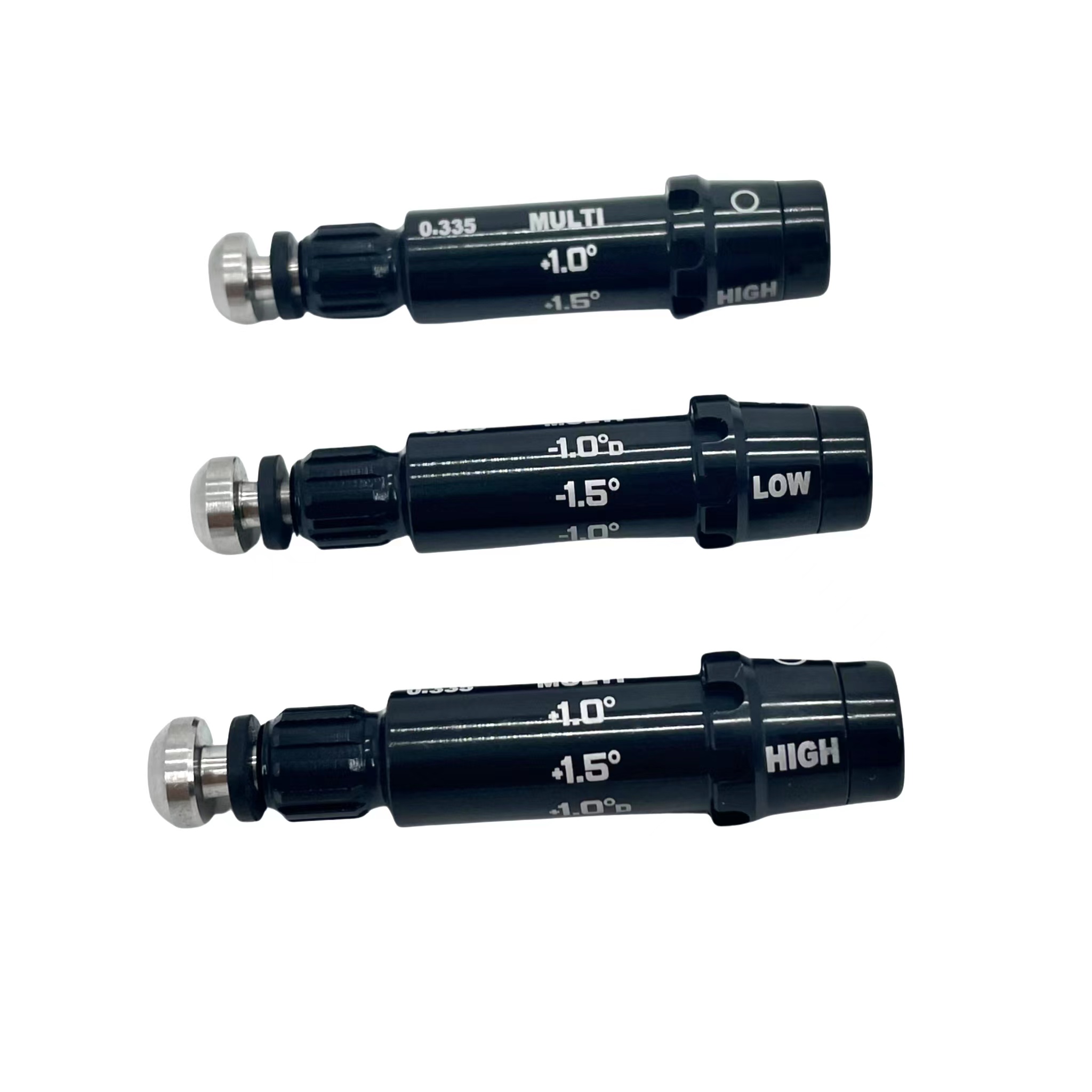 Golf ± 1.5 ° ปรับ Universal อะแดปเตอร์เพลาพอดีสำหรับ Titleist/Callaway/Taylormade/Ping/PXG/Cobra/NiKe/Mizuno Driver .335