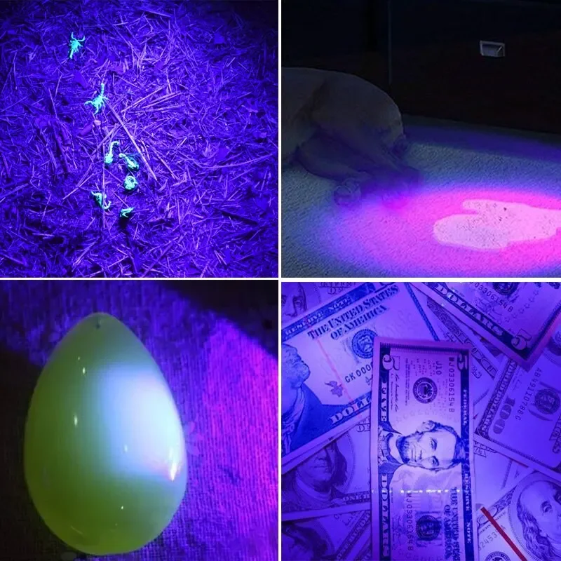 Lanterna ultravioleta arma de autodefesa lâmpada elétrica recarregável lanterna tática sobrevivência portátil holofote suprimentos