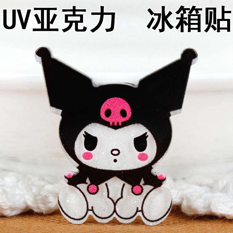 Hello Kitty Melody Kuromi PMMA Fridge Magnet Home Decore Mini Refrigerator Home Decoration Sticker Magnets For Fridge Souvenir