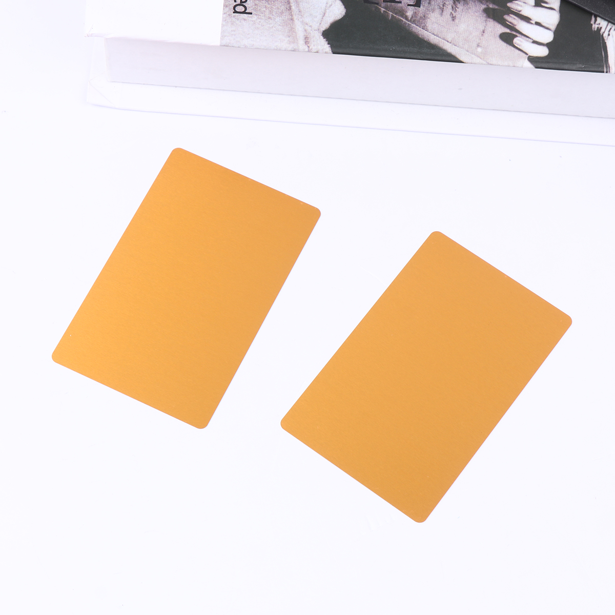 50 Stück rohlinge aus eloxiertem Aluminium für Visitenkarten, DIY-Graveur, Kreditfarbe, Name, Büro