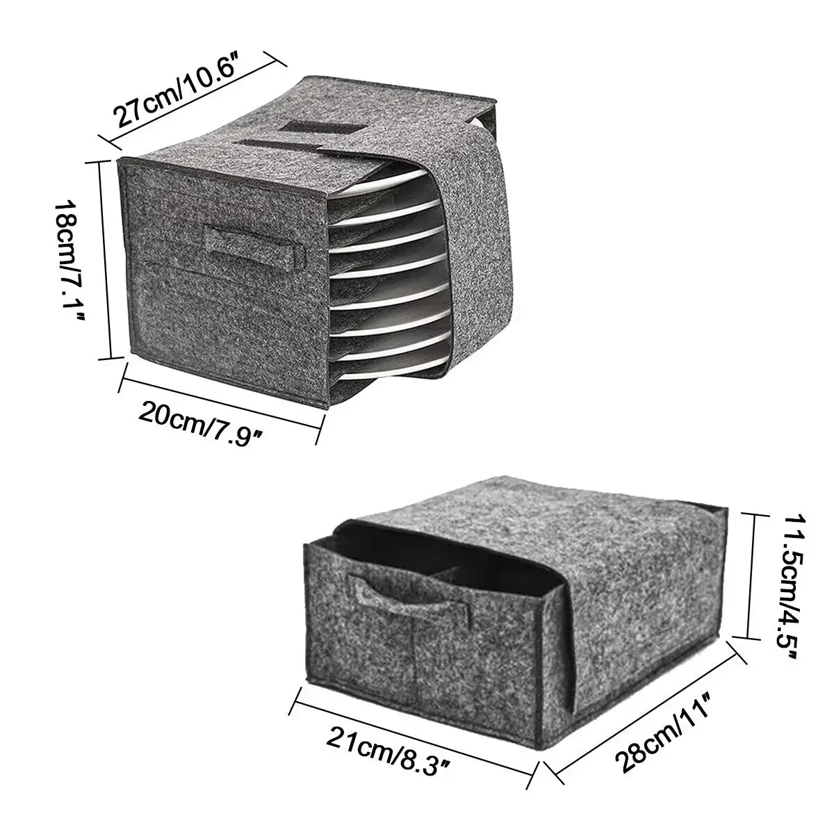 Filz Bord Gericht Tasse Lagerung Tasche Rack Verdickt Camping Geschirr Container RV Küche Schrank Layered Platte Lagerung Box Camper