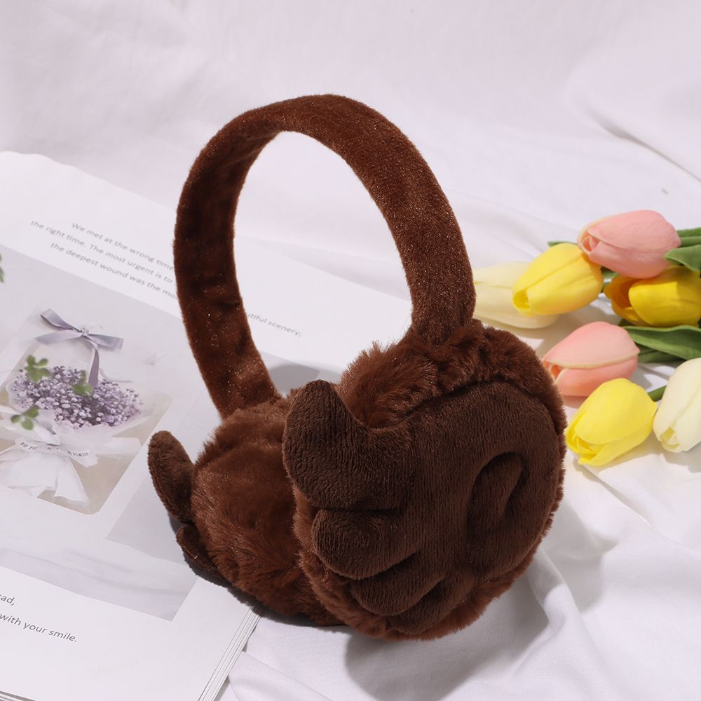 Cache-oreilles coupe-vent en peluche pour femme, cache-oreilles chauds, oreillettes de ski, mode hivernale