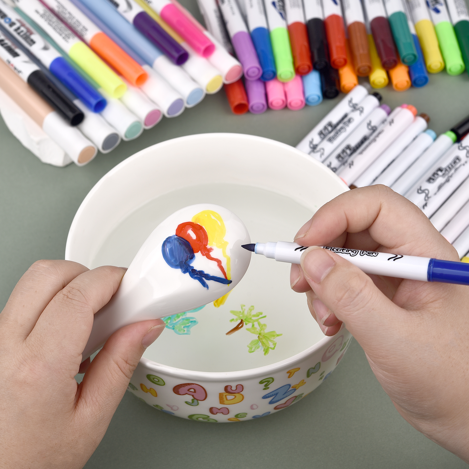 Bolígrafo mágico para pintar con agua, marcadores de pizarra, bolígrafo de tinta flotante, bolígrafos de agua para garabatos, juguete de educación temprana Montessori, suministros de arte