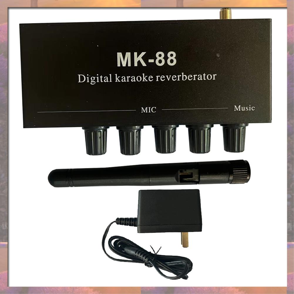 Лидер продаж MK-88 цифровой караоке-ревербератор стерео предусилитель аудио усилитель микшерная плата с адаптером питания 12 В постоянного тока американская вилка
