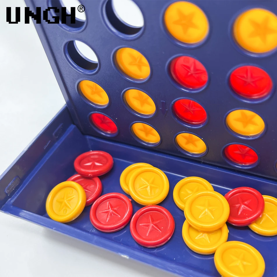 UNGH Four In A Row Bingo Chess Connect Klassisches Familienbrettspiel, lustiges Lernspielzeug für Kinder, Unterhaltungsspiel