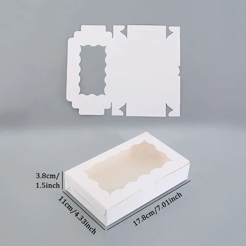 10pcs Cake Boxes With Window Bakery Boxes Pastry Boxes For Cake Pastries Chocolates Cupcakes Birthday Wedding Valentine's Day