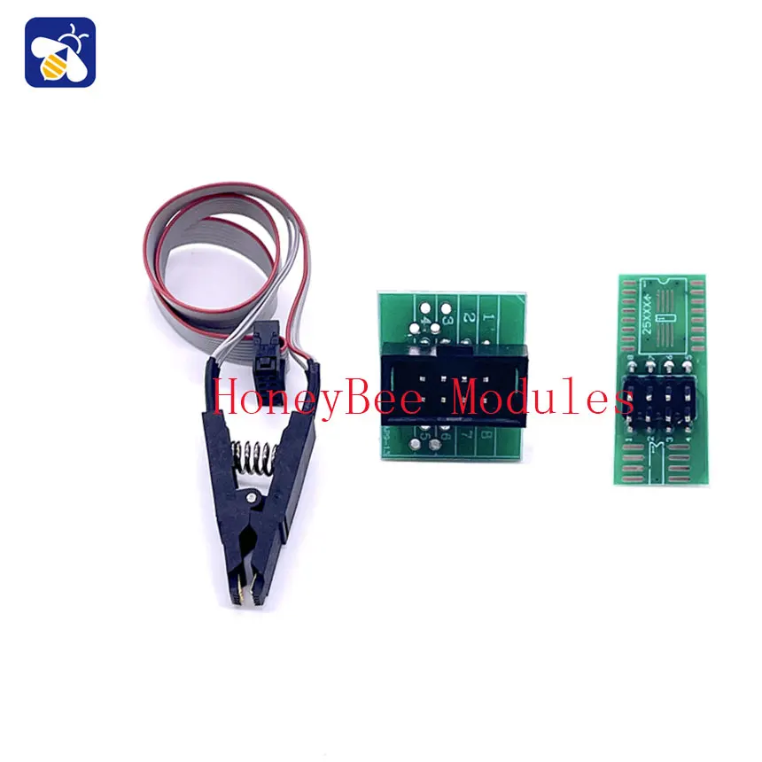 CH341B Adattatore programmatore + adattatore SOIC8 + clip SOP8 con cavo + adattatore 1,8 V EEPROM Flash BIOS Elettronica USB