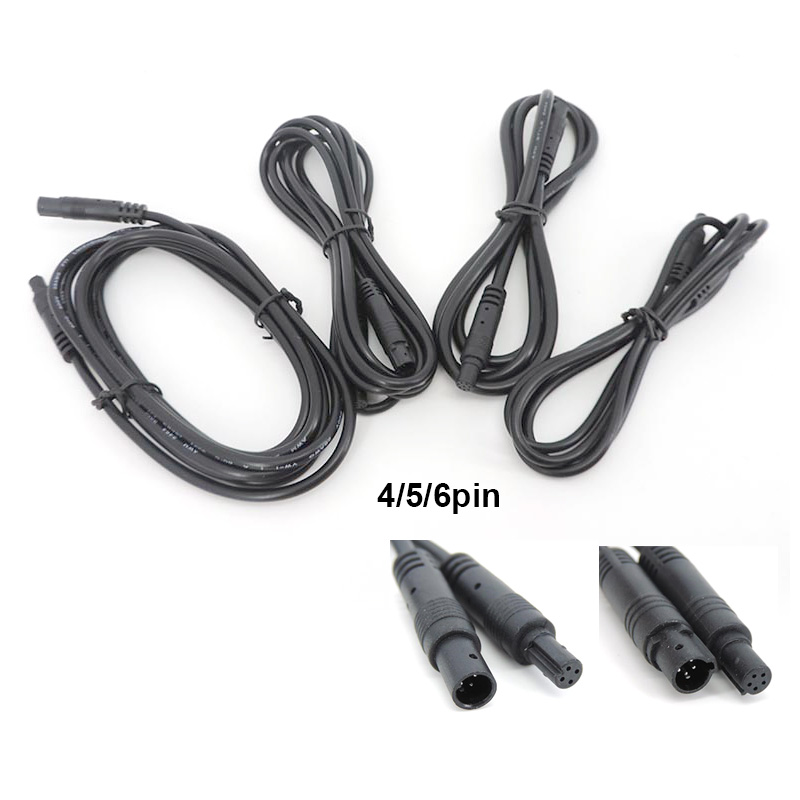 4pin 5pin 6pin オスメスコード車車両 DVR カメラ延長コネクタケーブル HD モニターリアビューカメラワイヤー