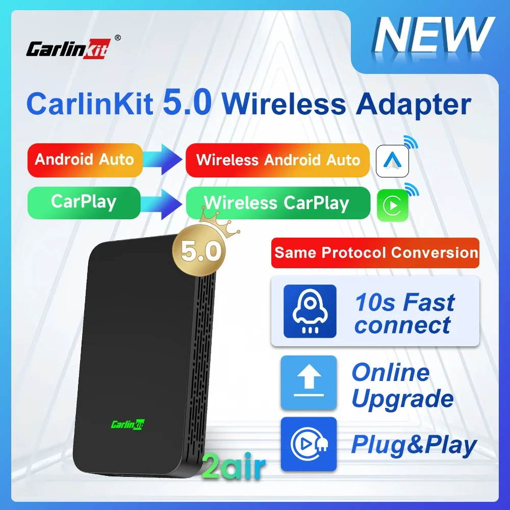 CarlinKit 5.0 & CarlinKit 4.0 Wireless CarPlay Android Auto Waze Music Spotify Auto For Audi Golf Peugeot Mazda KIA Mercedes MG