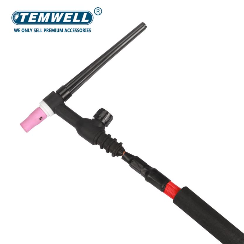 Pistola de soldador wp17 wp17fv, tocha de soldagem tig 150a 3m/ 5m/mangueira macia, válvula de gás flexível, conector rápido DKJ10-25 35-50 atacado