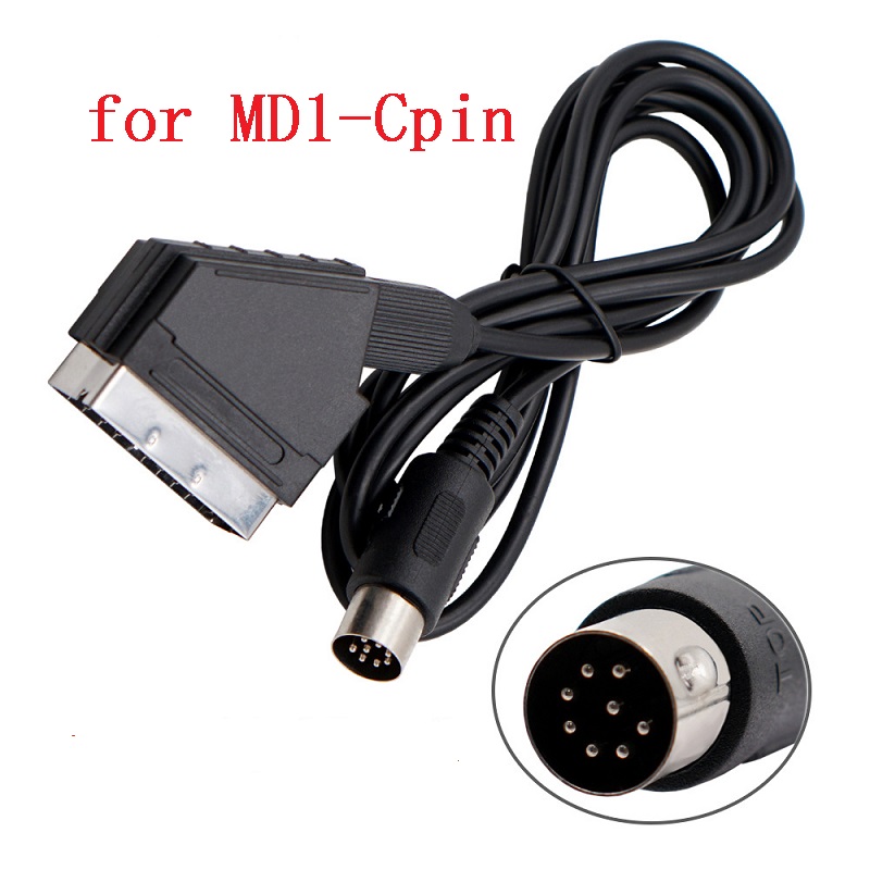 1.8m RGB Scart Cable For PS2/PS1/PS3/SEGA Mega Drive1/MD2/DC Dreamcast/Saturn/XBOX/XBOX 360 Retro Video Game Consoels