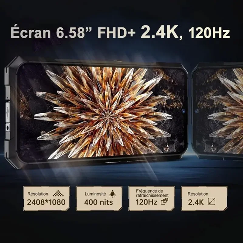 CUBOT KINGKONG X, Smartfon 5G, 32 GB RAM (16 GB + 16 GB rozszerzony), 256/512 GB ROM, bateria 10200 mAh,  2,4 K ekran 6,583 cala 120 Hz, 100 MP,NFC,smartphone android, telefony smartfony(Wysyłka z UE,7-dniowa dostawa)