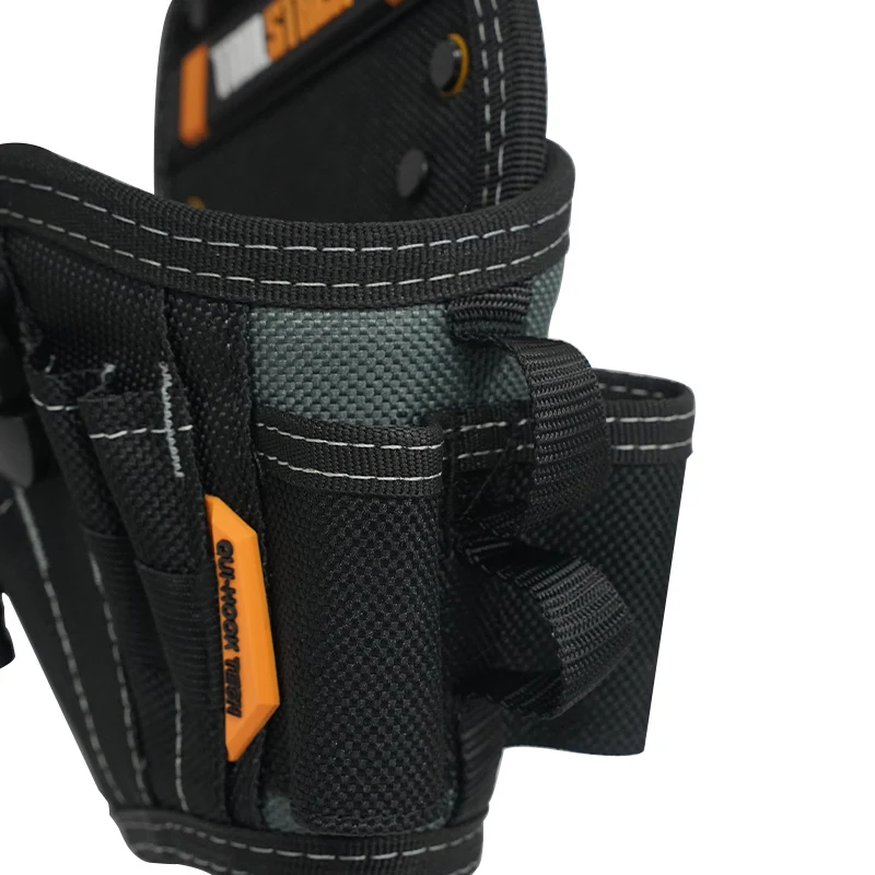 TOOLSTACK Large Drill Holster Pouch Bit Pouch for Tool Belt Hand Electric Drill Belt Bag Portable Waist Tool Bag Storage Toolkit