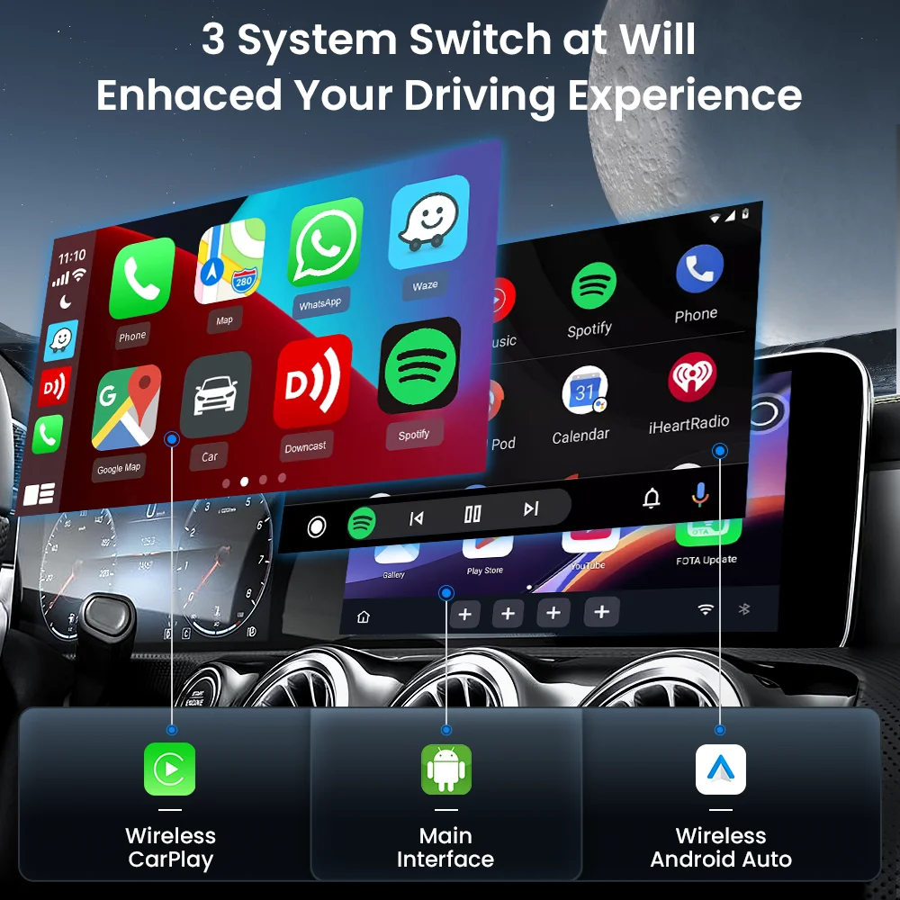 CarlinKit Android TV Box Lite CarPlay Android auto Беспроводной адаптер для автомобильного медиаплеер Netfilx Youtube IPTV Spotify HDMI