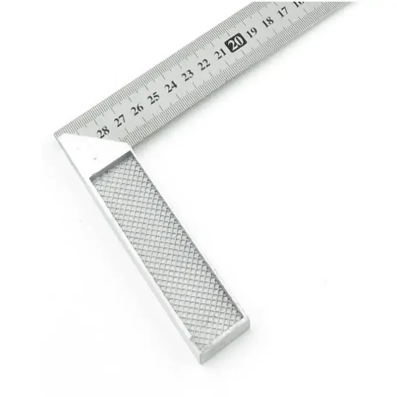 250/300mm Aluminum Handle with Stainless Steel Scale Right Measuring Angle Square Ruler