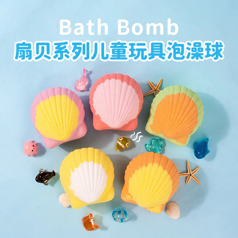 Kids Bath Bomb Bubble Bath Salt Ball For Shower Doughnut Heart Shape Bathing Spa Essential Oil Moisturize Dry Skin Children Gift