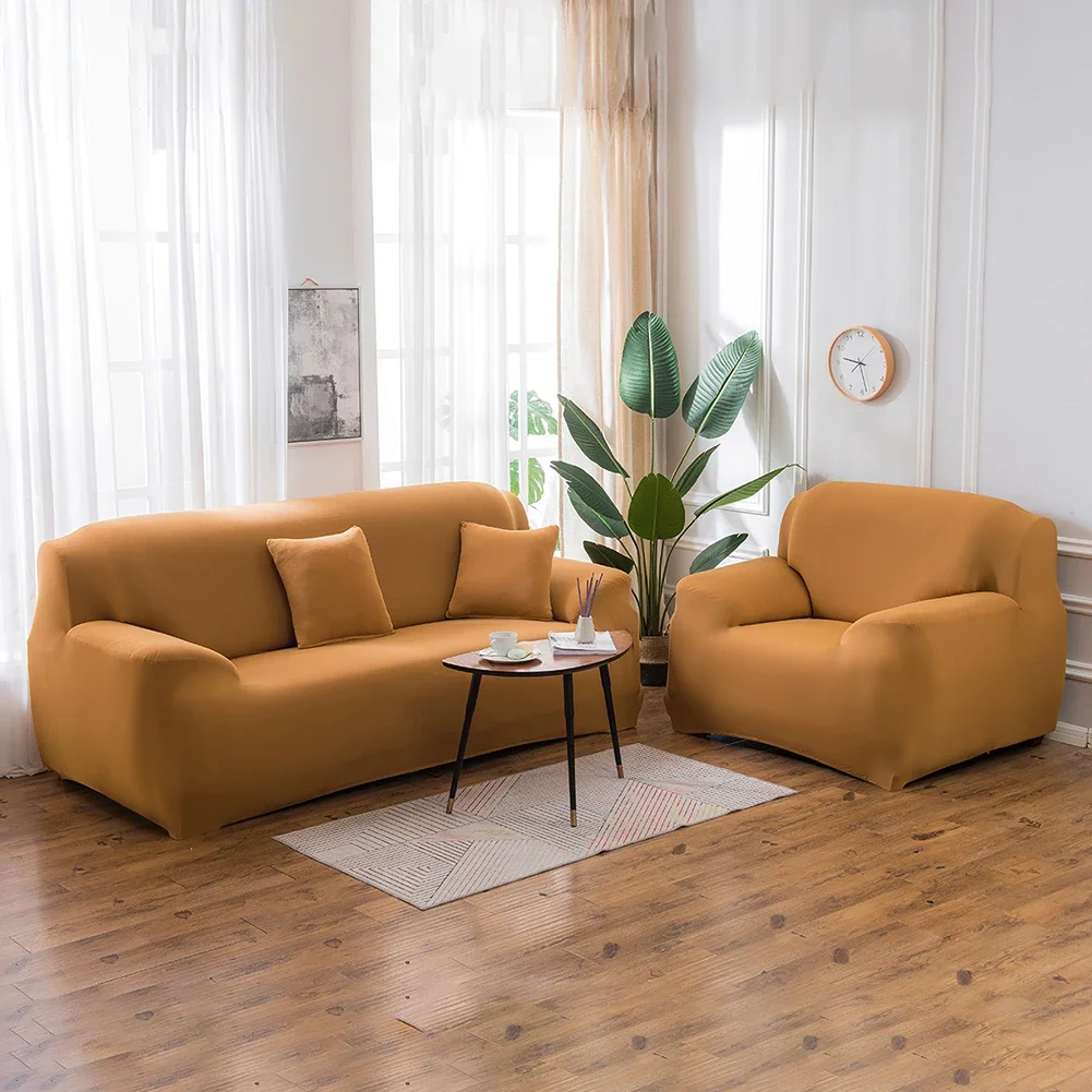 Fundas de sofá de Color sólido para sala de estar, funda elástica para sofá, funda para sofá esquinero, fundas protectoras para muebles y sillas